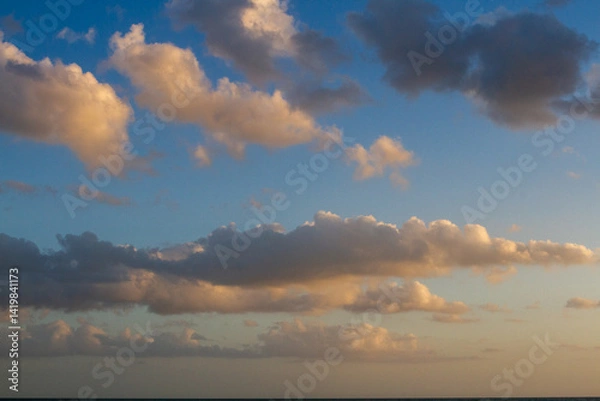 Obraz Sunsets Over Beaches, Palm Trees and Oceans