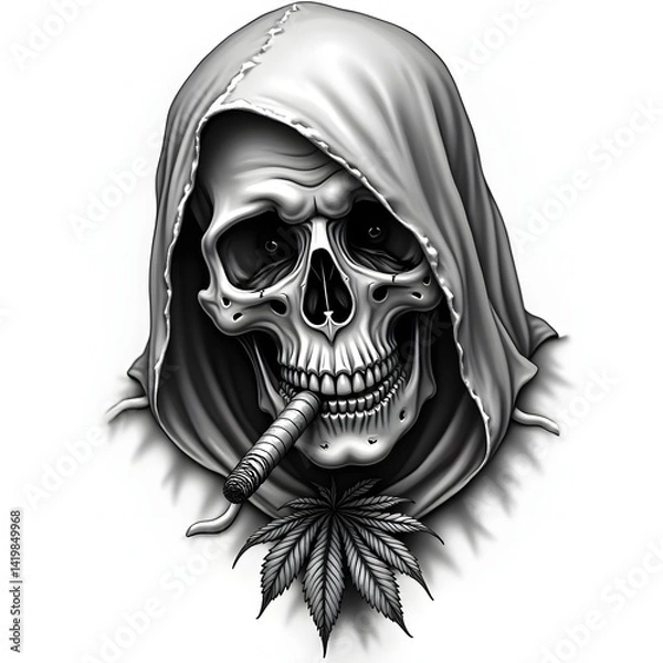 Obraz Black & Grey Tattoo Design 