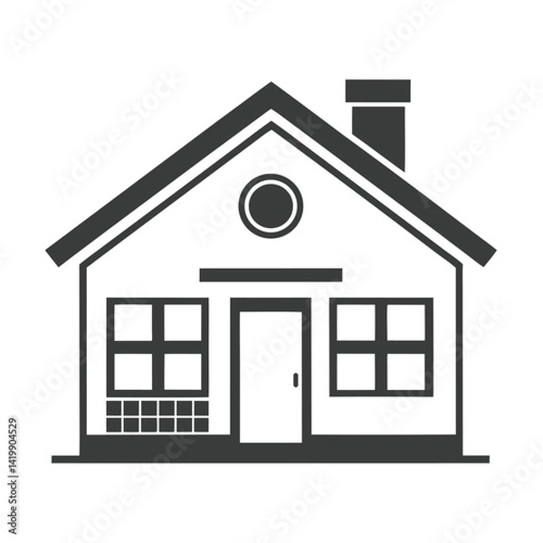 Obraz Minimalist House Graphic vector Illustration.