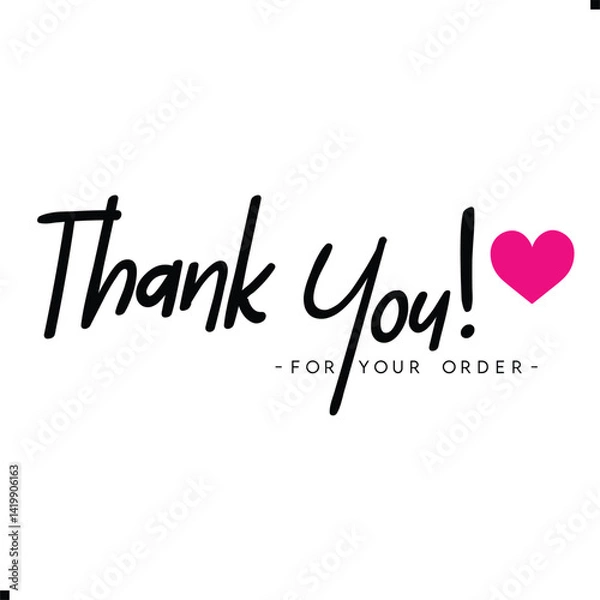 Fototapeta Thank You for Your Order. Elegant Thank You for Your Order Design with Stylish Graphics. Sophisticated Thank You for Your Purchase Image with Modern Elements. Chic Thank You for Your Order Graphic