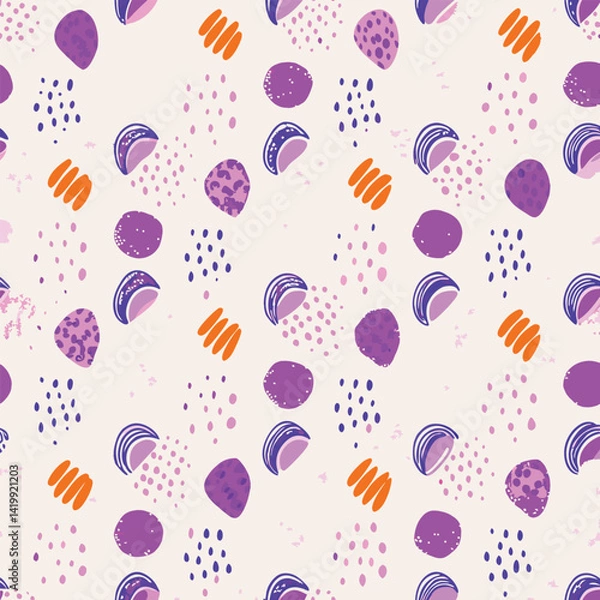 Obraz Seamless Pastel Abstract Blob Pattern