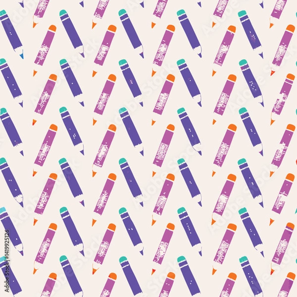 Fototapeta Seamless Pastel Pencil Pattern
