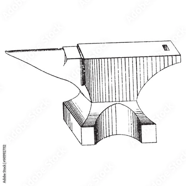 Obraz Anvil Tool Vintage Illustration⁠ ⁠ 