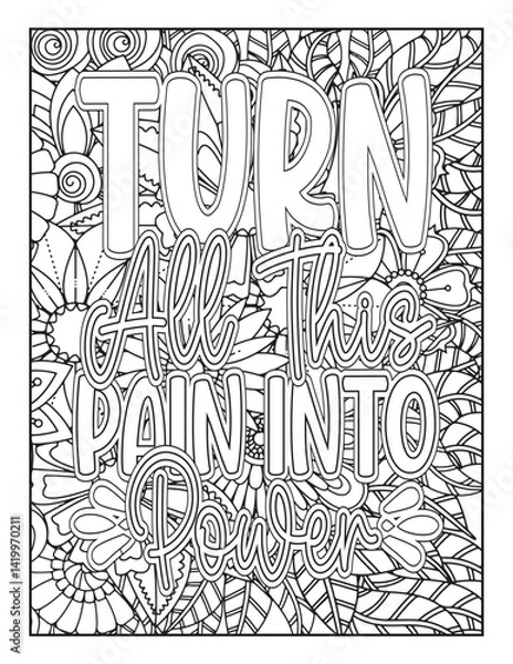 Fototapeta Womens Day Quotes Coloring Pages. set of hand drawn numbers