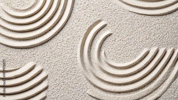 Obraz Sand art design, zen garden pattern