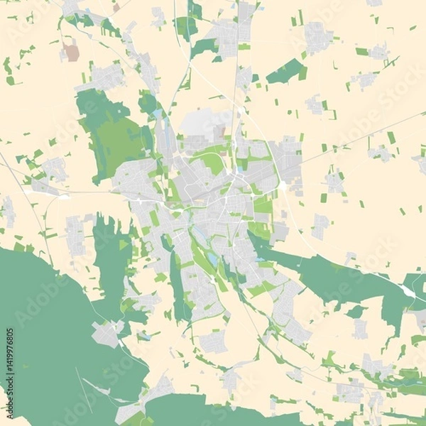 Obraz City map of Hildesheim, Germany