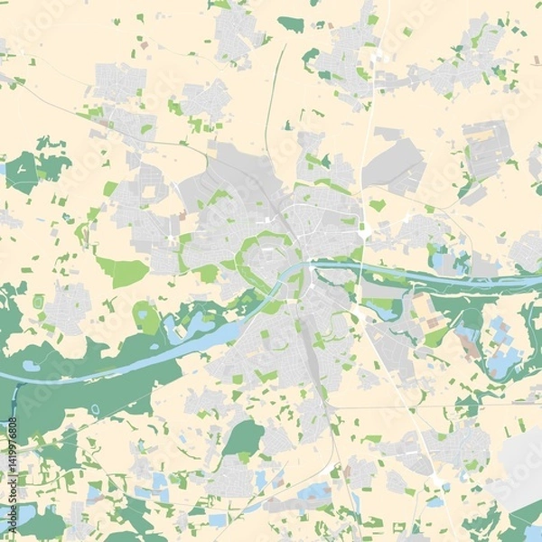 Obraz City map of Ingolstadt, Germany