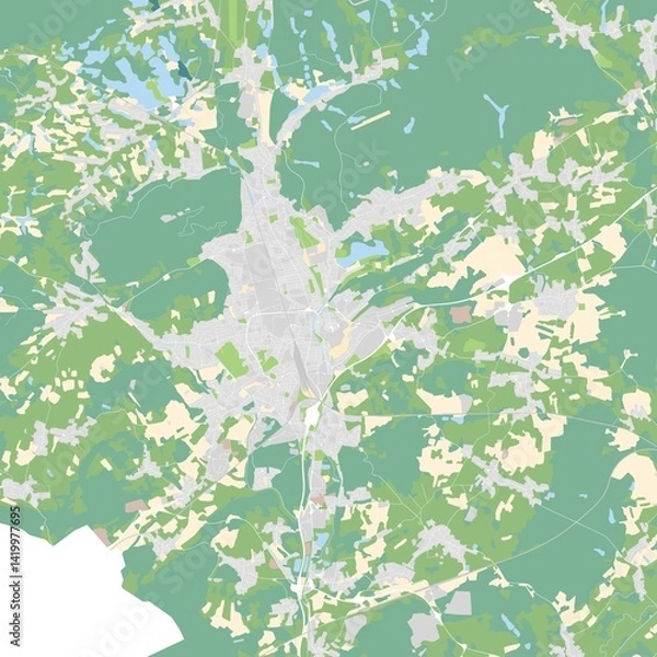 Obraz City map of Belfort, France