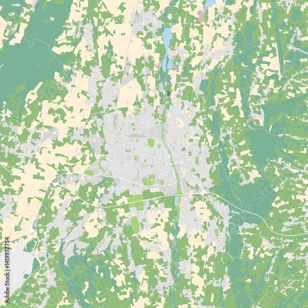 Obraz City map of Tarbes, France
