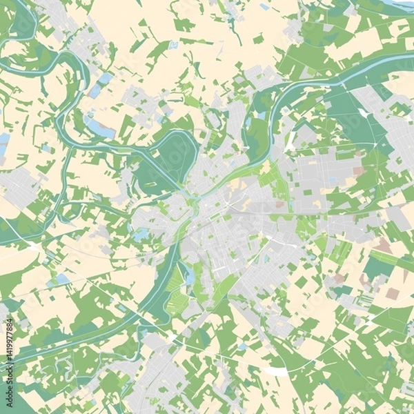 Obraz City map of Gyor, Hungary