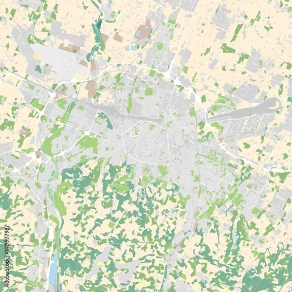 Obraz City map of Bologna, Italy
