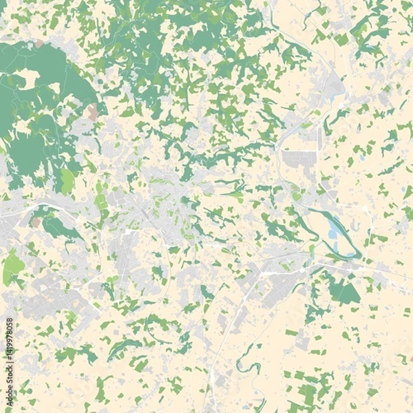Obraz City map of Perugia, Italy