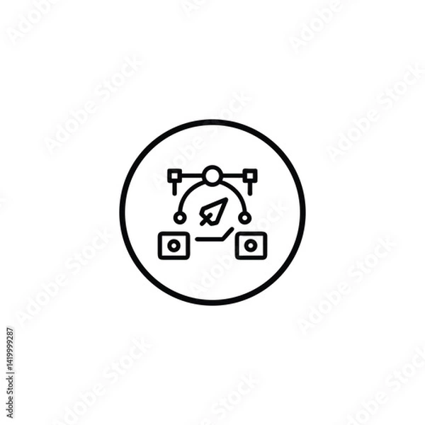 Fototapeta Vector icon set