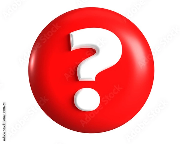 Obraz question mark web button ask 3d icon 