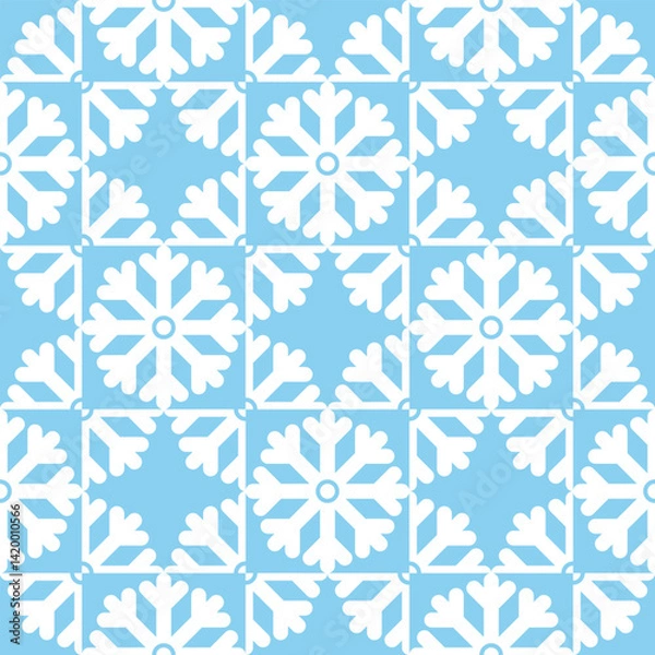 Fototapeta snowflake circle pattern. geometric background for decoration. vector illustration