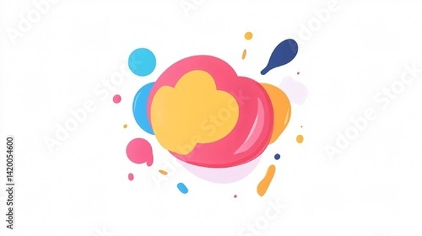 Fototapeta Speech Bubble Vector: Professional 2D Flat Design for Communication and Marketing