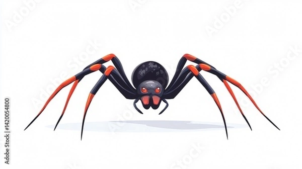 Fototapeta Spider Vector Illustration for Textile Prints and Web Design Projects