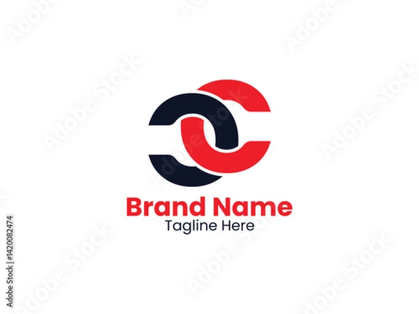 Fototapeta Creative modern initial letter CC logo vector