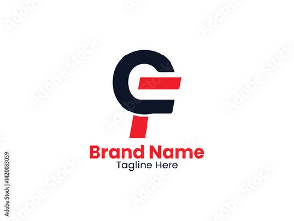 Fototapeta Creative modern initial letter CF logo vector