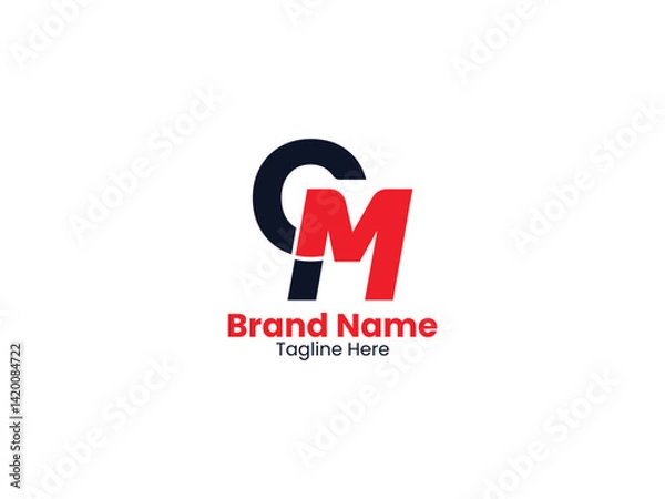 Fototapeta Creative modern initial letter CM logo vector