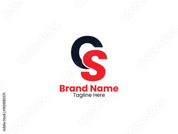 Fototapeta Creative modern initial letter CS logo vector