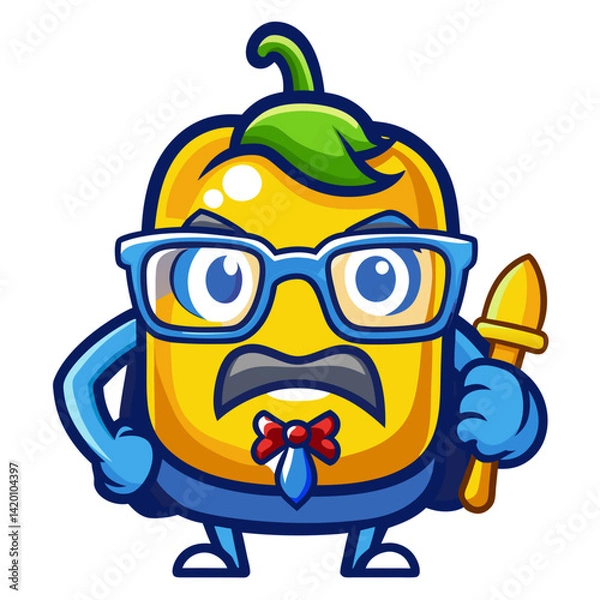 Fototapeta  Creative Hungry Bell Pepper Vegetable Design