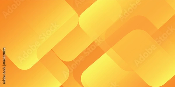 Obraz Abstract orange and yellow geometric background. Dynamic shapes composition. vector eps10
