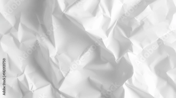 Fototapeta Abstract Crumpled White Paper Texture