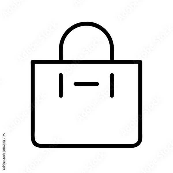 Obraz shopping bag icon flat icon for apps and websites
