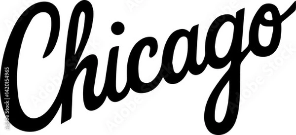 Fototapeta Chicago City Script Font Design
