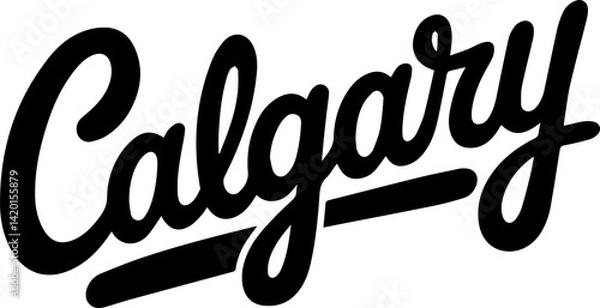 Fototapeta Calgary City Script Logo Design