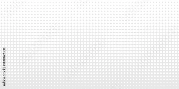 Fototapeta Dot white gray wave light technology texture background decoration. Abstract big data digital concept