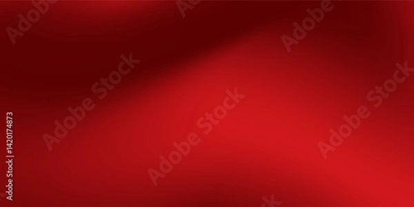 Fototapeta Abstract red gradient background, light and shadow on the backdrop with dimensions, hot tone wall modern