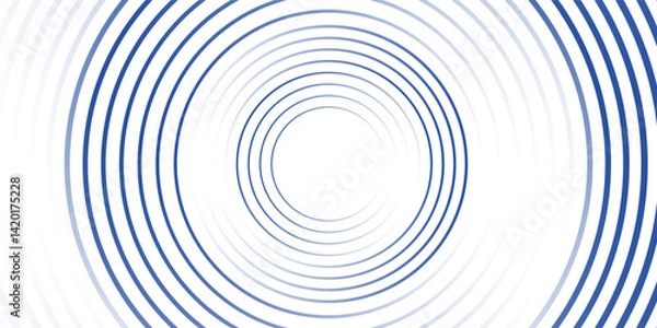 Obraz Modern abstract white background with blue gradient circular modern