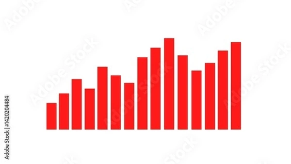 Fototapeta Financial stock market chart illustration.