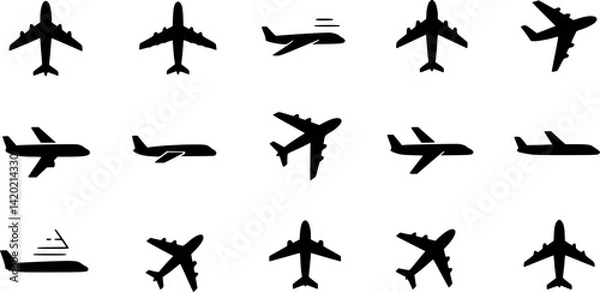 Obraz airplane icon, air plane sign vector
