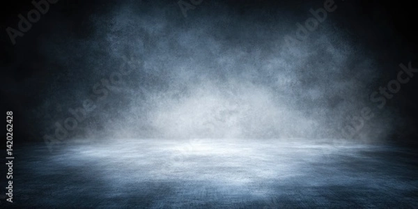 Fototapeta Empty smoky studio background