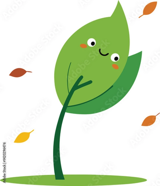 Obraz green tree with a bird