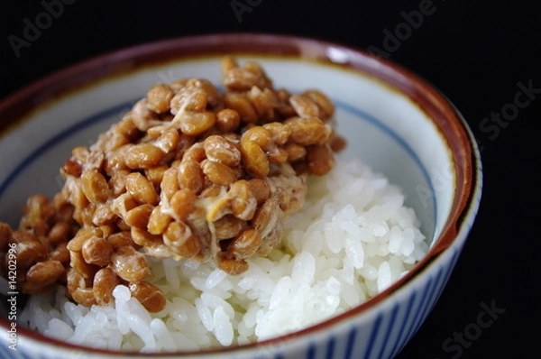 Obraz ご飯と納豆