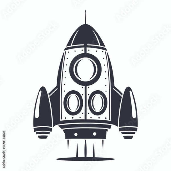 Obraz Retro Rocketship