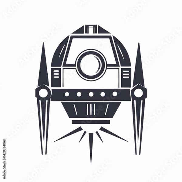 Obraz  Retro Rocketship