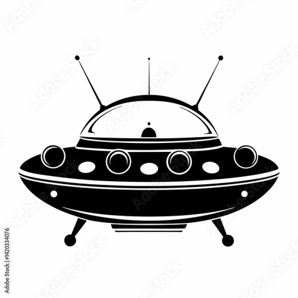 Obraz  Retro Rocketship