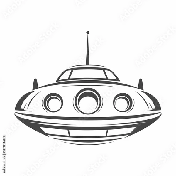 Obraz  Retro Rocketship