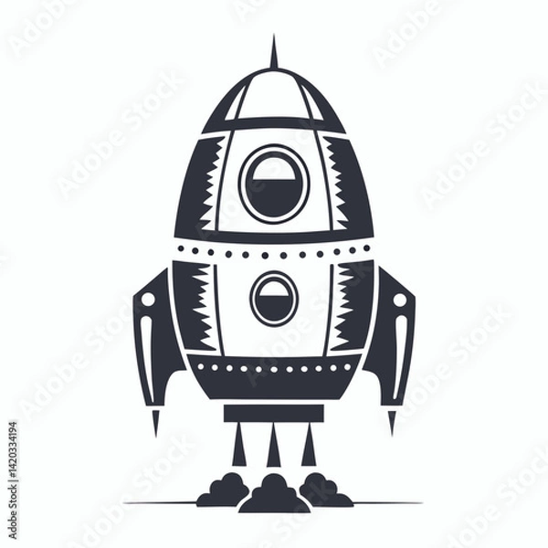 Obraz Retro Rocketship