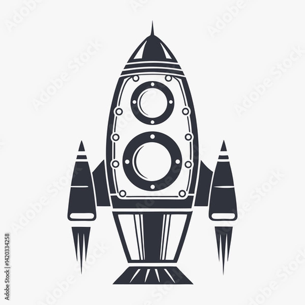 Obraz  Retro Rocketship