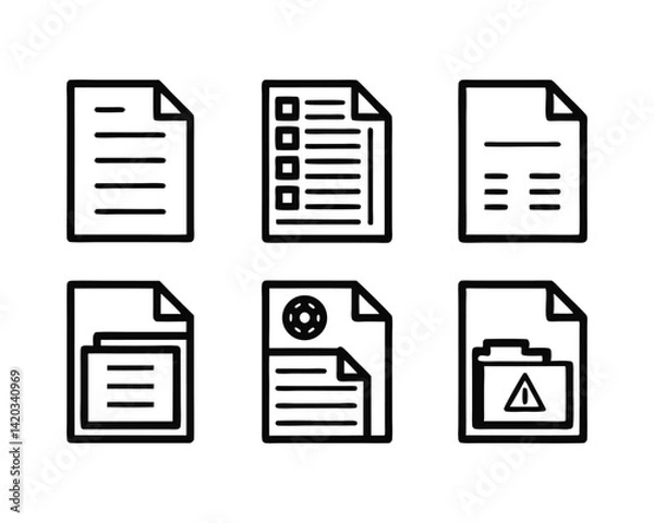 Fototapeta File icon set