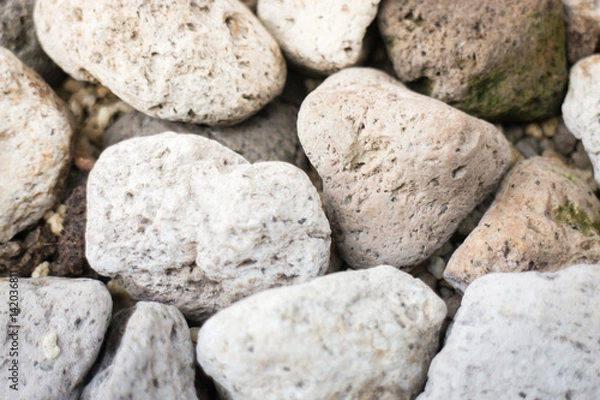 Fototapeta Abstract Background With Dry Pebble Stones