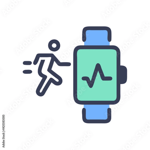 Obraz Running Tracker Smartwatch with Fitness App and Heartbeat