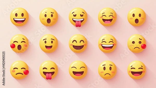 Fototapeta selection emojis used various contexts communication expression purposes worldwide