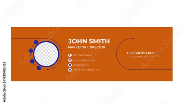 Fototapeta Clean and simple email signature or email footer template 